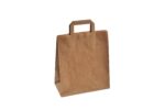 Sac à poignées plates en papier kraft 26 + 14 x 30 cm - 250 unités - Betik – Image 2