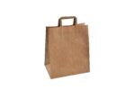 Sac à poignées plates en papier kraft 26 + 17 x 26 cm - 250 unités - Betik – Image 2