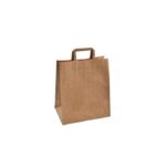 Sac à poignées plates en papier kraft 26 + 17 x 26 cm - 250 unités - Betik