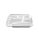 EKO Food Tray Small - Plateau repas blanc en canne à sucre 30,5 x 25 cm - 120 unités - Betik