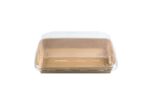 Barquette sushi en carton kraft + couvercle antibuée en PET 18,5 x 13 cm - 300 unités - Betik – Image 2