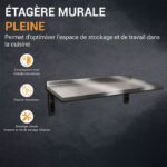 Etagères murale inox pleine console fixe  - L2G