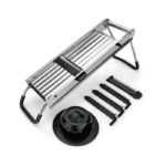 Mandoline Inox - Lame Ondulée - 3 Inserts Julienne - Was Germany