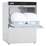 Lave-Vaisselle Frontal Revêtement Simple avec Pompe de Vidange 50 x 50 - 400 V QQI 52 TP - Redfox