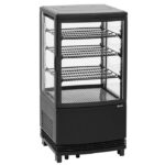 Mini-Vitrine Réfrigérée Noire - 64 L - 2 Portes  - Bartscher