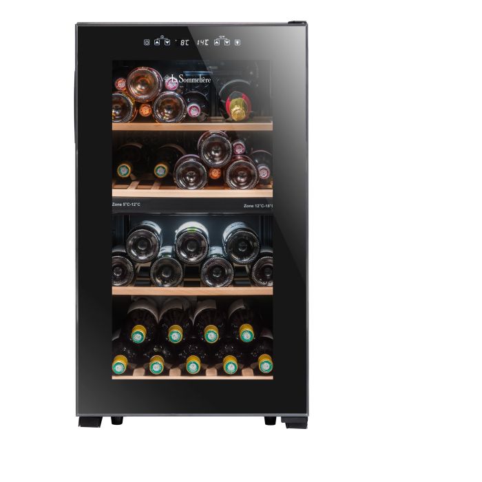 Cave à vin LS51.2ZBLACK Température Double Zone – 50 Bouteilles – La Sommelière