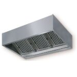 Hotte Murale Cubique avec Éclairage Intégré, L1800 à 3800 mm - Virtus – Image 2