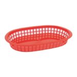 Panière Alimentaire Ovale Polypropylène Rouge - Olympia 40 mm H - Lot de 6 – Image 5