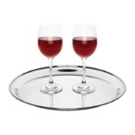 Plateau de service en inox rond - Olympia 355 mm – Image 5