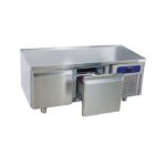 Soubassement Réfrigéré avec 2 Tiroirs 1/1 pour Appareils de Cuisson, L1400 mm - Mastro