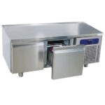 Soubassement Réfrigéré avec 2 Tiroirs 1/1 pour Appareils de Cuisson, L1400 mm - Mastro – Image 4