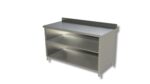Table sur armoire ouverte avec 1 etagere et dosseret gamme 600 - Ristopro – Image 2