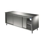Meuble Bas Inox Traversant avec Portes Coulissantes - Gamme 600 - Virtus – Image 3
