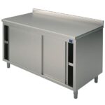 Meuble Inox avec Portes Coulissantes et Dosseret - Gamme 600 - Virtus – Image 2