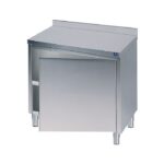 Meuble Bas en Inox une Porte Battante avec Dosseret - Gamme 600 - Virtus – Image 5