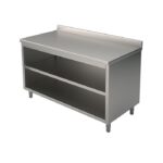 Meuble Bas Inox Ouvert avec Dosseret - Gamme 600 - Virtus