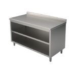 Meuble Armoire Bas Inox avec Dosseret et Etagère - P 700 mm - Virtus – Image 5