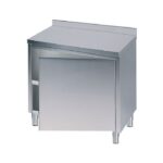 Meuble Bas Inox avec une Porte Battante et Dosseret - 700 x 600 mm - Virtus – Image 5