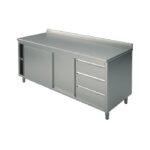 Meuble Inox avec Tiroir et Dosseret - Gamme 600 - Virtus – Image 2