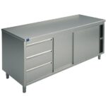 Meuble Bas Inox Neutre avec Tiroirs - Gamme 600 - Virtus – Image 2