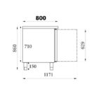Tour réfrigéré 3 portes - Positif 800 mm - Combisteel – Image 3