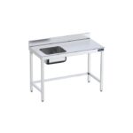 Table de chef Inox avec bac à Gauche et renforts - Gamme 700 - Distform – Image 5