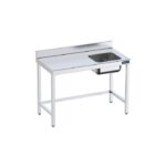 Table de chef Inox avec bac à Droite et renforts - Gamme 600 - Distform – Image 5
