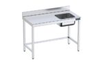 Table de chef Inox avec bac à Droite et renforts - Gamme 600 - Distform – Image 2