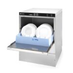 Lave-vaisselle 50x50 avec pompe de vidange et doseur détergent 400V/6600W - Hendi – Image 3