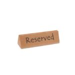 Chevalet de table réservé "reserved" 152x44x(H)44 mm - Hendi
