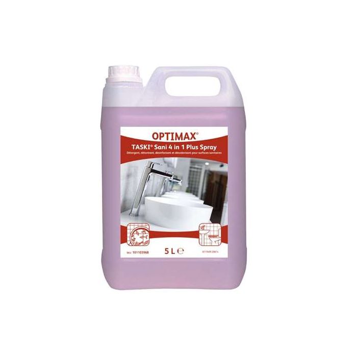 Détergent Nettoyant Sanitaire 4en1 – Lot de 4 Colis de 2 Bidons de 5L – Diversey