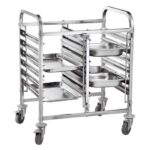Chariot porte-plateaux double - 12 x GN 1/1 740x550x(H)940 mm - Hendi