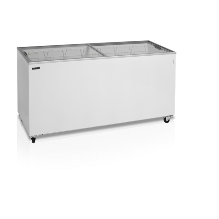 Congélateur coffre de Crème Glacée avec couvercles coulissants vitrés plats – 486 L – TEFCOLD