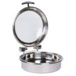 Chafing Dish Inox Rond avec Couvercle en Verre 5,8 L - Pujadas – Image 3