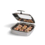 Chafing Dish Inox Carré avec Couvercle en Verre 5,8 L - Pujadas – Image 3