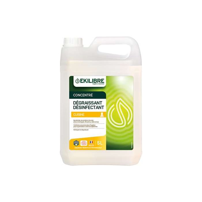 Détergent Dégraissant Désinfectant Alimentaire ecocert Bidon de 5L – Lot de 4 – Sodel