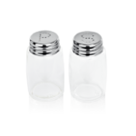 Set de salière/Poivrière en Acier au nickel-chrome H 70 mm Ø 40 mm - Was Germany