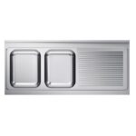 Plonge Inox Professionnelle Gamme 700 - 2 Eviers à Gauche - Combisteel