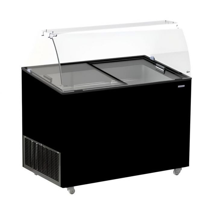 Vitrine à Glace Professionnelle Java 8 x 5 L Noire – Combisteel