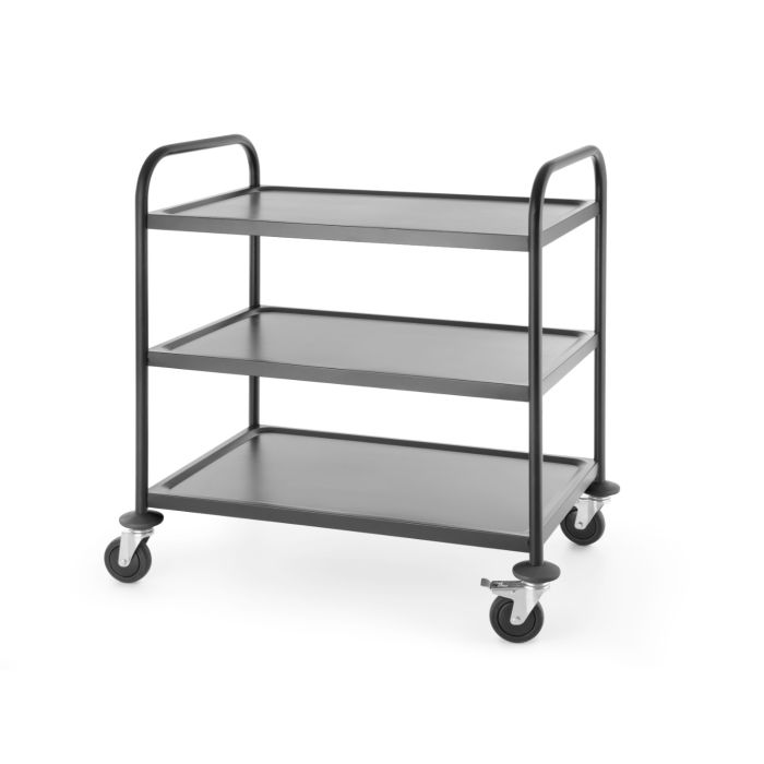 Chariot de Service Inox Finition Noir Mat 905x585x(H)945mm – Hendi