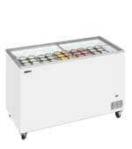 Congélateur coffre 350 L Crème Glacée Couvercles Coulissants Vitrés Plats IC401SC - TEFCOLD – Image 4