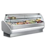 VITRINE RÉFRIGÉRÉE VITRAGE BOMBÉ RABATTABLE - POSITIVE +3° / +5°C - LARG. 1040 MM - ISOTECH