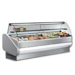 VITRINE RÉFRIGÉRÉE VITRAGE BOMBÉ RABATTABLE - POSITIVE +3° / +5°C - LARG. 1040 MM - ISOTECH – Image 4