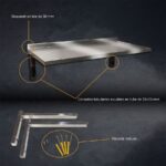 Etagères murale inox pleine console fixe  - L2G – Image 4
