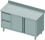 Armoire Basse Inox Adossée - Porte Battante & Tiroir à Gauche - Gamme 800 - Stalgast – Image 4