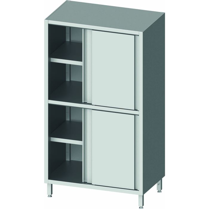Armoire Haute Inox 4 Portes Coulissantes - Gamme 500 - 2 Hauteurs - Stalgast – Image 1