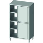 Armoire Haute Inox Traversante - 2 Hauteurs - Demi Porte Coulissante - Gamme 600 - Stalgast