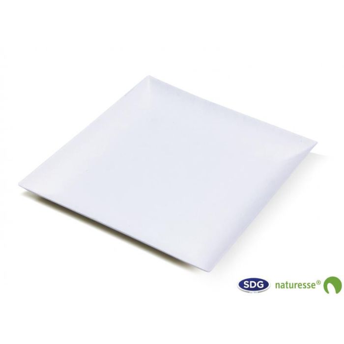 Assiette Plate Pulpe de Cellulose Elégance 18×18 cm – SDG – Lot de 400