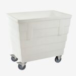Bac double-paroi 500 L - roues chape inox - blanc - AVEC BONDE - Gilac