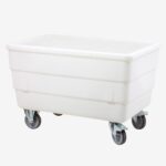 Bac double-paroi 310 L - roues chape inox - blanc - AVEC BONDE - Gilac – Image 2